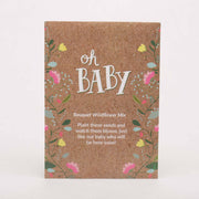 Oh Baby Baby Shower Brown flower seeds