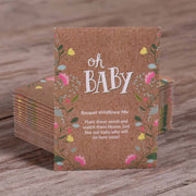 Oh Baby Baby Shower Brown flower seeds