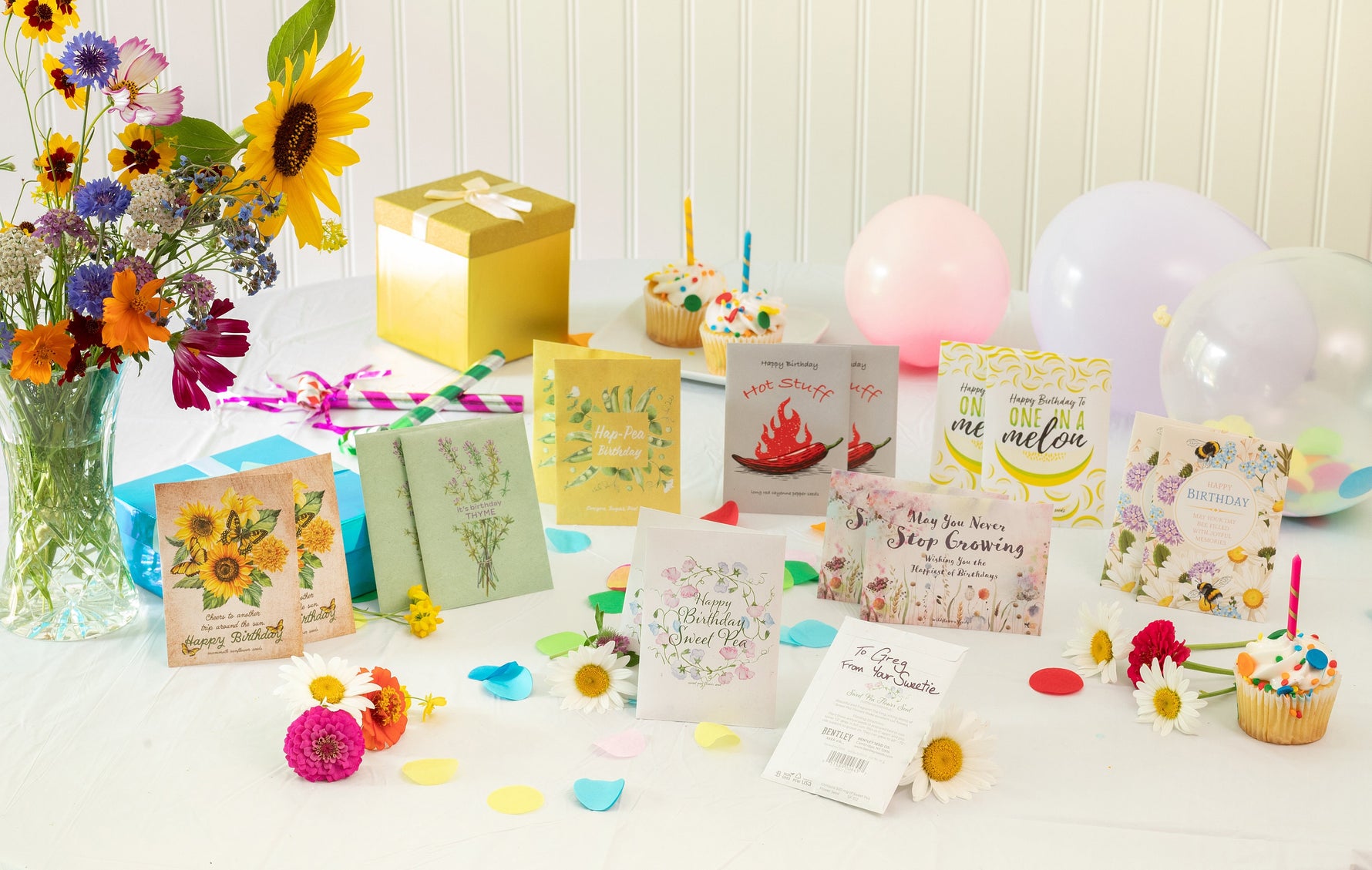 Hap-Pea Birthday seed packet