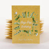 Hap-Pea Birthday - Sugar Pod Seed Packets - 25 Seed Packets - Perfect Eco-Friendly Birthday Card/Birthday Gift for Gardeners - Non GMO
