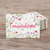 Congratulations Celebration - Wildflower Mix Seed Packets - 25 Seed Packets - Eco-Friendly Card - Congratulations- Blank Card Non GMO Seeds