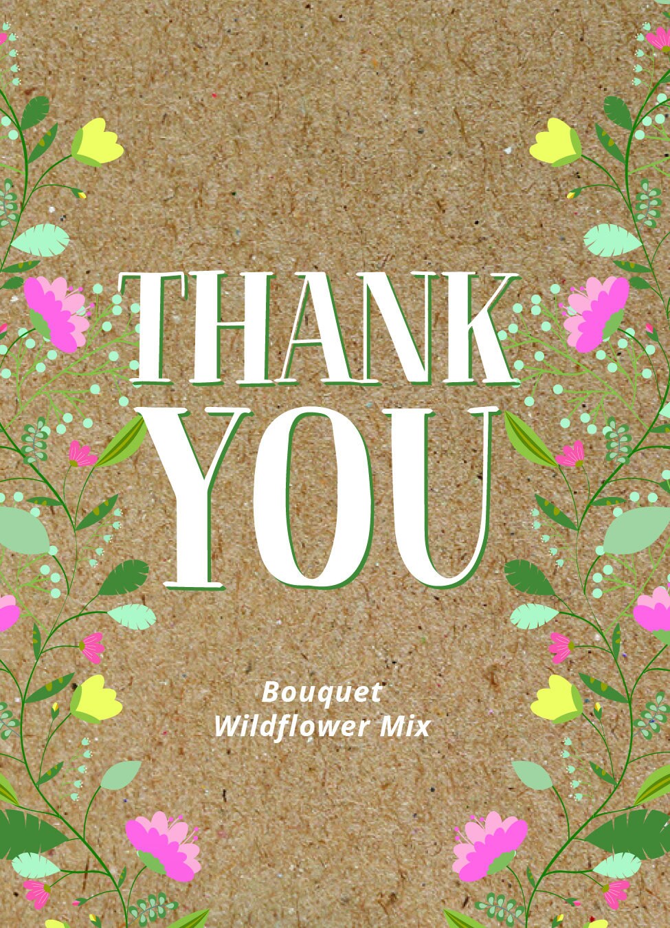 Thank You Natural Brown seed packet