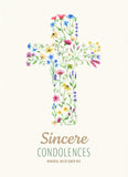 Sincere Condolences Religious Flower Cross - Wildflower Mix Seed Packets - 25 Seed Packets-Memorial Service Celebration of Life Hand Out