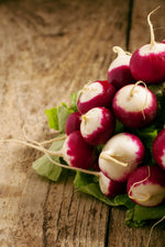 Red & White Sparkler Radish One of the classic radish varieties for the home gardener. Spicy when small and milder when large, it has a lovely red and white color. Very versatile and easy to grow! - Bentley seeds